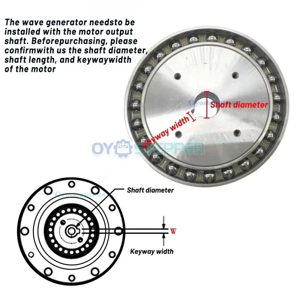 Caja de Engranajes Arm&oacute;nica CSF Relaci&oacute;n 50:1-120:1 para Motor Paso a Paso/Servo